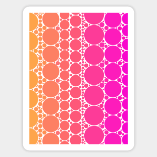 Sunset Gradient Polka Dot Stripes Pattern Magnet